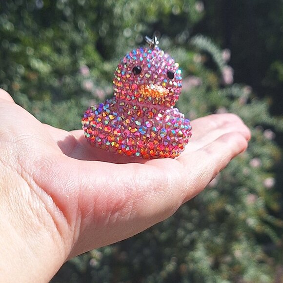 Rubber Ducky Keychains/Bag Charms, Bling Rubber Ducks, Bedazzled Ducks - Picture 7 of 15
